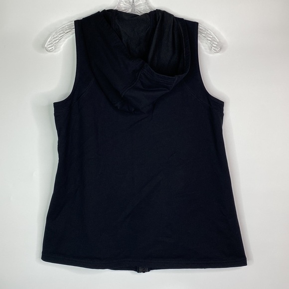 Lauren Ralph Lauren Black Hooded Zip Vest Size Medium - Picture 4 of 8